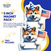 Akita Magnets - Patriotic Dog - USA Flag Decor - Party Hat Animal - 2 Pack Sticks to Fridges, Lockers, Toolboxes & More - Made in USA - AQS10195 view 4