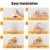 Cup Wreath Hanger for Front Door & Glass - Heavy Duty No-Drill Hooks for Christmas, Thanksgiving & Halloween Decorations view 3