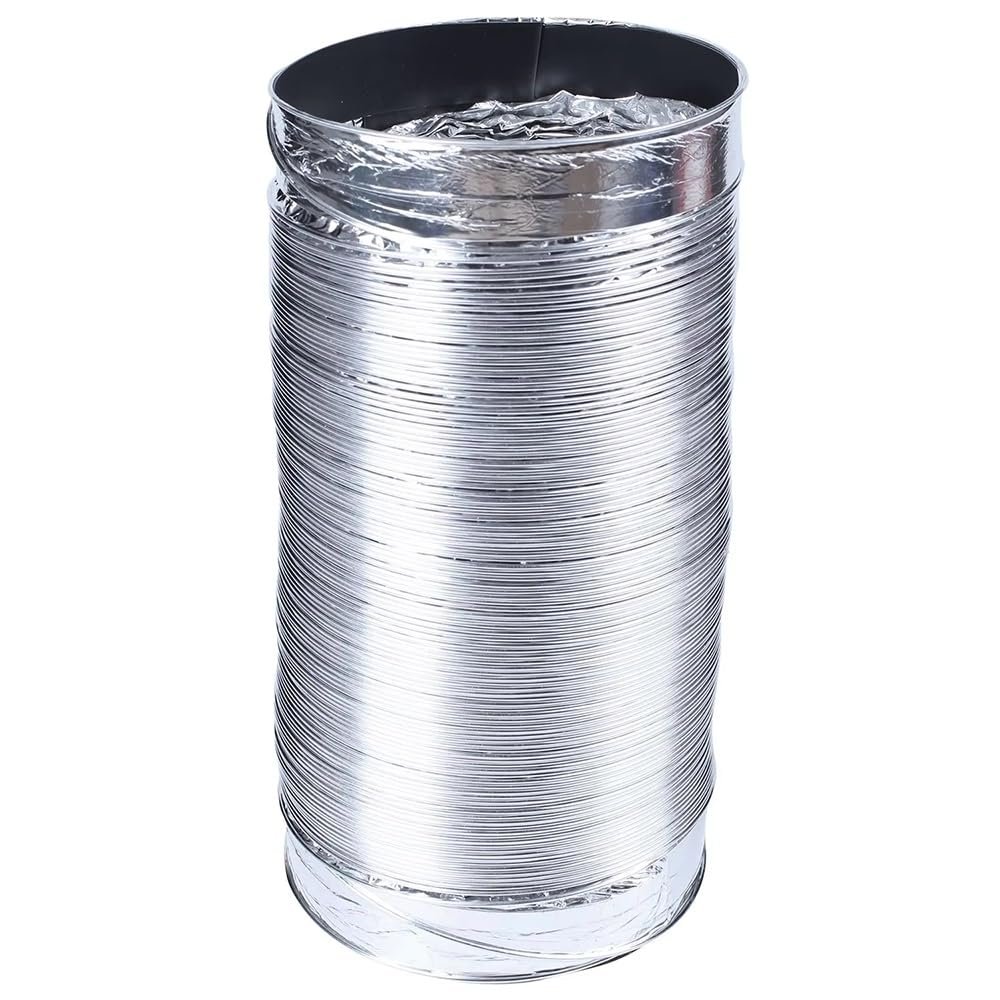 1pc 160mm Double-Walled Aluminum Foil Ventilation Pipe - 1.5-6m Retractable Smoke Exhaust Hose for Kitchen & Bathroom(3mx160mm)