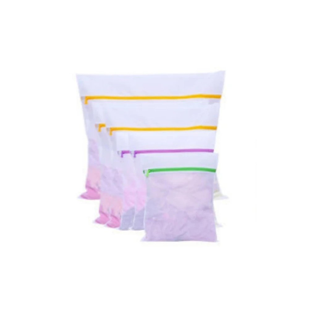 3-7PCS Set Mesh Zipped Laundry Bag Polyester Net Anti-Deformation Underwear Bra Clothes Mesh Bags For Home Washing Machines(6 PCS)
