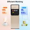 Bottom Loading Water Cooler Dispenser, 3 Temperature Settings (Hot/Cold/Room), 500W/75W Power Efficient Cooler with Anti-Dry Burn/Over-Temp/Overload Protection for Home Office School (Champaign Gold) view 3