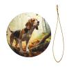 Tame Beagle Printed Ceramic Ornaments Round Christmas Ceramic Ornaments Suitable for Holiday Parties and Fireplace Decorations. view 2