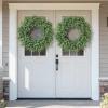 32'' Eucalyptus Wreath for Front Door - Large Artificial Eucalyptus Leaves with White Seeds Greenery Outdoor Wreath for Porch,Window,Farmhouse,Home,Hanging Decor- Spring, Summer, All Seasons (Green)  view 3
