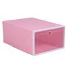 6/12 White Shoe Boxes, Foldable Dustproof, Stackable Flip, Box Storage Supplies(Pink,6pcs) view 1