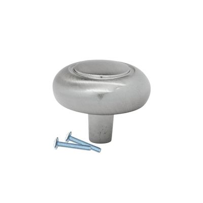 FIXED UP FINDS for 5 Pack Bubble Round Brushed Nickel Kitchen Cabinet Drawer Knob 1-1/4