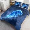 GKPLY Wolf Print Bedding California King, Blue Wolf Duvet Cover Set, Animal Print Comforter Cover with Zipper, 3 Pieces with 2 Pillowcases, Bedding & Bedroom Decor view 3