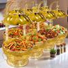 BCZPMY Gold Chafing Dishes for Buffet,8Qt Luxury Chafing Dishes with Hanging,Elegant Hollow-Out Buffet Warmer for Weddings, Parties, Catering & Events,8 Packs view 1