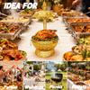 BCZPMY Gold Chafing Dishes for Buffet,8Qt Luxury Chafing Dishes with Hanging,Elegant Hollow-Out Buffet Warmer for Weddings, Parties, Catering & Events,8 Packs view 2