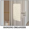 OSALADI Beige Hanging Jewelry Organizer Bag Oxford PVC with Zipper view 3