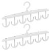 2Pcs Hat Organizer, 360 Rotatable Plastic Cap Holder with 12 Hooks, Space-Saving Hat Hooks, Clothes Hangers, Multi-Function Belt Holder for Home view 4