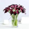 ALLUREMOUR Artificial Calla Lily Flowers Fake Flower Weddings Photography Props DIY Bridal Bouquets Home Room Party Table Decor(White Purple) view 4