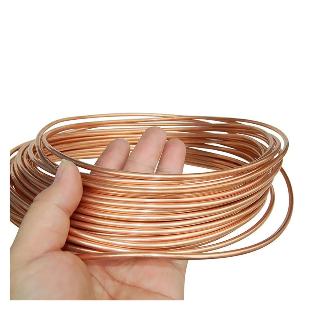 1-3.0M Soft Copper Tube OD 1.8/2/2.5/3/4/5/6/6.35/8/9/10/12mm Pure Coppers Wire Pipe Air Conditioner DIY Crafts(2 Meter,6mm x 0.5mm)