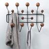 AUPUXNSX Wall Mounted Coat Rack with Solid Wooden Balls, Space-Saving Entryway Organizer for Hats, Scarves, and Jackets (A view 2
