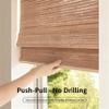 Cordless Bamboo Shades for Windows Bamboo Blinds Window Blinds for Patio Porches. Brown, 54.5" W x 55" H (138.43cmW x 139.7cmH) view 2