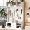 GOWE U-Can 57'' Hall Tree with 6 Hooks, Coat Hanger, Entryway Bench, 3-in-1 Design, A Spacious Drawer for Entrance, Living Room view 3
