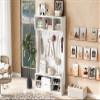 GOWE U-Can 57'' Hall Tree with 6 Hooks, Coat Hanger, Entryway Bench, 3-in-1 Design, A Spacious Drawer for Entrance, Living Room view 4