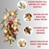 Indoor Christmas Wreath 22 Inch Artificial Winter Decor with Bow and Pine view 4