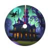 Black Haunted Mansion Print Minimalist Christmas Tree Skirt - Xmas Tree Base Decoration for Modern Homes Accessory view 2