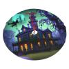 Black Haunted Mansion Print Minimalist Christmas Tree Skirt - Xmas Tree Base Decoration for Modern Homes Accessory view 4