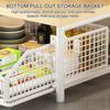 Extendable Microwave Oven Rack, Kitchen Microwave Countertop Stand,2 Tier Microwave Stand with Drawer Black for Kitchen Organizers and Storage, No Installation Required view 4