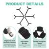 uxcell 1Pcs Bed Sheet Holder Straps, Elastic Adjustable Bedsheet Holders 6 Way Cross 12 Clips Fitted Sheet Holders Adjustable Mattress Bedsheet Clips for Corners Bed, Black view 3