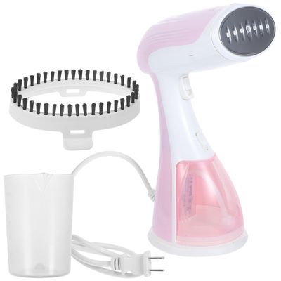 Portable Steam Iron for Clothes, 300ml Handheld Pink US Plug