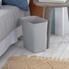 3.4 Gallon Plastic Weave Trash Can - Small Lidless Bathroom Garbage Bin, Stylish Gray for Home Small Spaces view 2