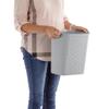 3.4 Gallon Plastic Weave Trash Can - Small Lidless Bathroom Garbage Bin, Stylish Gray for Home Small Spaces view 4