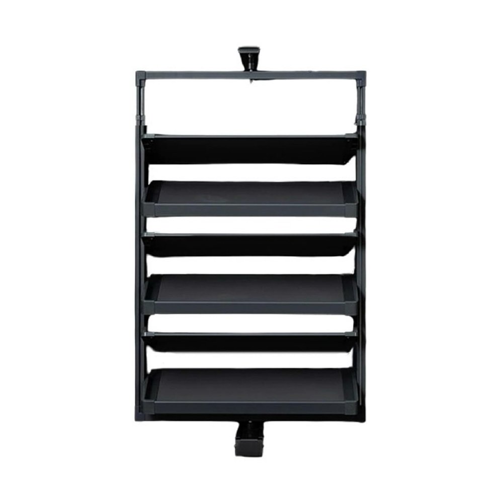 360 Rotating Shoe Rack,Adjustable Height Pull-Out Organizer,Aluminum Alloy Vertical Flip Shoe Shelf,Save Space(6 Tier)