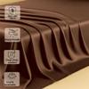 Thread Decor Silk Flat Sheet Only, King Size, 1-Piece Dark Chocolate Top Sheet for Hair & Skin, Cooling Extra Soft Luxury Bedding, Hotel Quality All-Season Sheet Sold Separately view 4