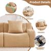 115.3 Inches Sectional Boneless Cloud Couch, Super Soft Comfortable Curved Armrest Deep Seat L Shaped Sofa with Pillow and Ottoman, Sectional Couches for Living Room, No Assembly Required view 3