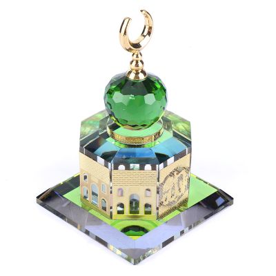 Crystal Al Aqsa Mosque Miniature Model, Exquisite Islamic Architecture