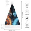 LOKLNEYK Christmas Hat for Adult Ice And Fire Dragons Holiday Santa Hat Comfort Xmas Hats Unisex Christmas Cap view 2