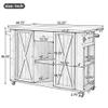 GOWE Outdoor Kitchen Island Fir Wood Kitchen Island with Stainless Steel Top, Ample Storage Space, Towel and Spice Racks and a Bottle Opener for Outdoor, Grey view 2