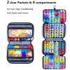VELATEMOR Hair Accessories Storage Bag For Baby Girls, Hair Bow, Hanging Carrying Case with Multi Compartments, Portable Travelling Storage Bag view 2