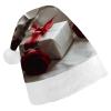 FodPand Gifts And Roses Santa Hat Unisex Christmas Hat Plush Xmas Hats Thicken Santa Hats New Year Party Headwear view 1