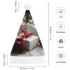 FodPand Gifts And Roses Santa Hat Unisex Christmas Hat Plush Xmas Hats Thicken Santa Hats New Year Party Headwear view 2