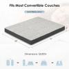 4 Inch Gel Memory Foam Mattress Replacement for Sleeper Sofa and Couch Beds, Queen Size Firm Mattress with Removable Washable Cover for Guest Rooms, Sofas, RVs & Boats, CertiPUR-US Certified (Queen) view 2