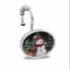 Shower Curtain Hooks Set of 12 Snowman Christmas Tree Gift Deer Decorative Rings for Bathroom Stainless Steel Rustproof Roller Shower Curtain Hangers for Bathtub view 1