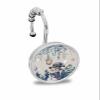 Shower Curtain Hooks Set of 12 Christmas Snowman Blue Pine Trees Linen Decorative Rings for Bathroom Stainless Steel Rustproof Roller Shower Curtain Hangers for Bathtub view 1