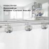 Shower Curtain Hooks Set of 12 Christmas Snowman Blue Pine Trees Linen Decorative Rings for Bathroom Stainless Steel Rustproof Roller Shower Curtain Hangers for Bathtub view 3
