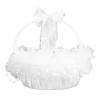 Flower Girl Basket Elegant Style, Wedding Basket for Flower Girls, Lace Material with Handmade Detailing, Portable Lightweight Design for Wedding Party Ceremony Photography view 1
