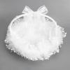 Flower Girl Basket Elegant Style, Wedding Basket for Flower Girls, Lace Material with Handmade Detailing, Portable Lightweight Design for Wedding Party Ceremony Photography view 4