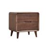 CFGH6FDF Bedroom Two Drawer Nightstand, Brown Bedroom Organizer, Furniture Vintage Living Room Storage Sideboa Side(Large) view 1