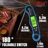 AWLKIM Meat Thermometer Digital, Instant Read Food Thermometer, Blue view 3
