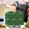 Green Christmas Stand Mixer Cover with Storage Pocket, Red Yellow Xmas Tree Snowflake Gifts Waterproof Kitchen Mixer Covers, Kitchen Appliance Dust Cover Compatible with 6-9 Quart Mixers view 2