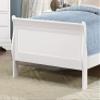 1pc White Finish Twin Size Bed Traditional Style Wooden Bedroom Furniture view 2