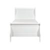 1pc White Finish Twin Size Bed Traditional Style Wooden Bedroom Furniture view 3