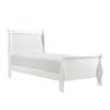 1pc White Finish Twin Size Bed Traditional Style Wooden Bedroom Furniture view 4