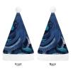 Ouyniei Blue Octopus Tentacles Illustration Christmas Hat for Adults Unisex Comfort Santa Hats Plush Xmas Hat for New Year Festive Holiday Party Headwear view 3